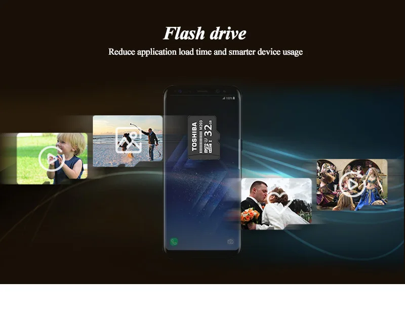 TOSHIBA 128GB флэш-карта памяти U1 64 ГБ, Micro SD карта, UHS-I флеш-карты 100 МБ/с. SDXC 32 Гб оперативной памяти, 16 Гб встроенной памяти SDHC полный карта HD TF для Android