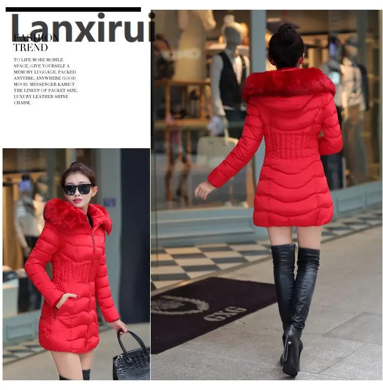 warm coat new women winter jacket long Korean Slim padded cotton coats women's Nagymaros collar clothing vestidos