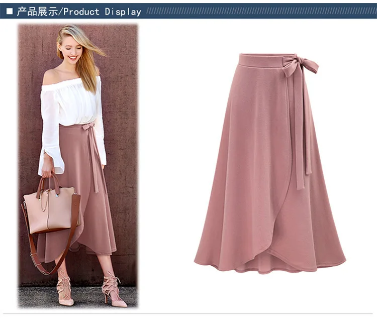 pink Длинная юбка размера плюс юбка бандажная элегантная Etek Falda Larga Jupe Longue Xxxl Xxxxl Xxxxxl Rokken Saia Faldas Mujer Moda - Цвет: pink