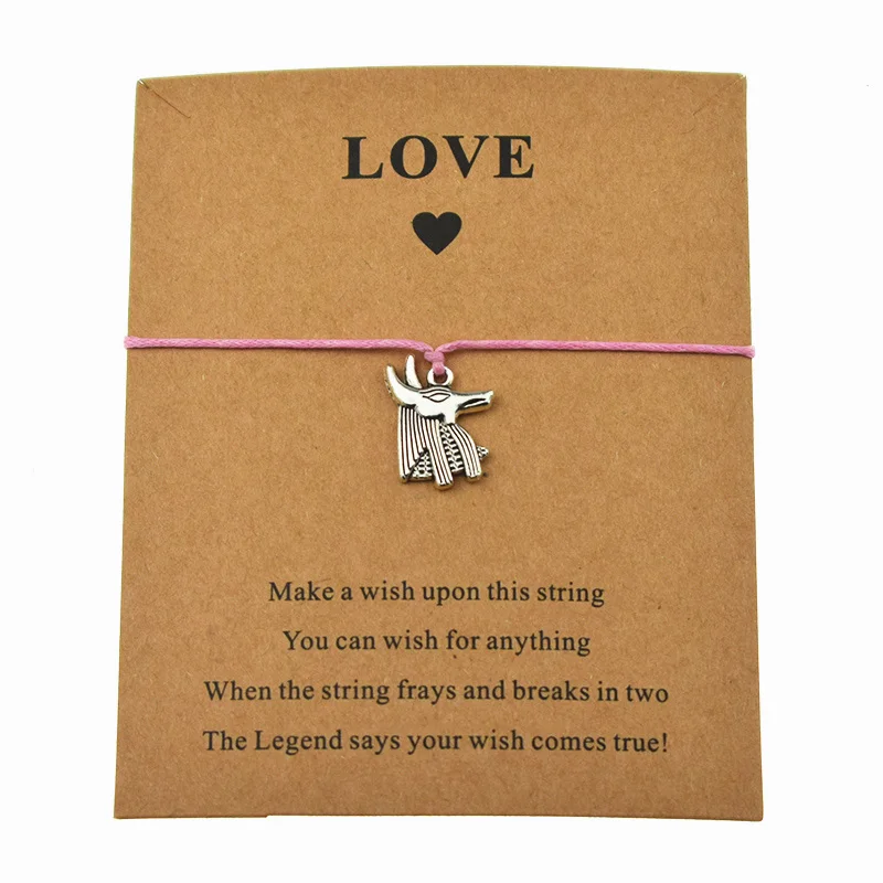 Женский и мужской винтажный браслет Anubis очаровательные Египетские украшения в