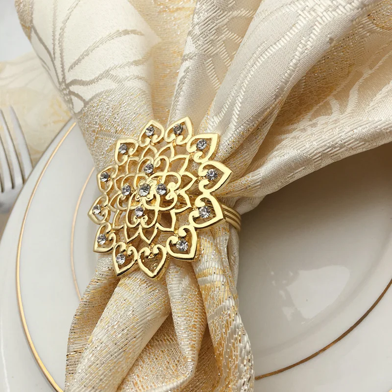 12 шт. западное кольцо Металлическое для салфетки пряжки салфеток кольца в форме