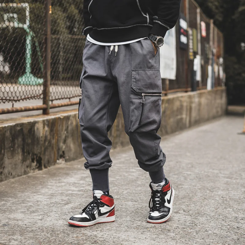 

Korean style 5xl harem pants joggers men hip hop streetwear mens side pockets casual sweatpants male trousers asian size CK44