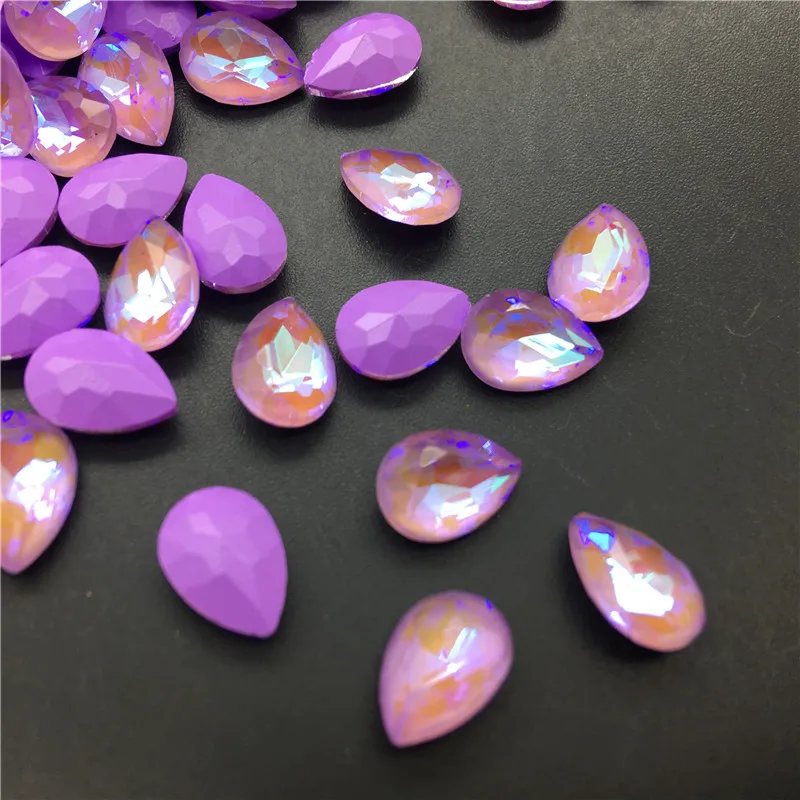 TopStone Tiny Mocha AB Color K9 Crystal Drop Rhinestone 7x10mm Gass Pointback Droplet fancy stone Nail Art Gems | Дом и сад