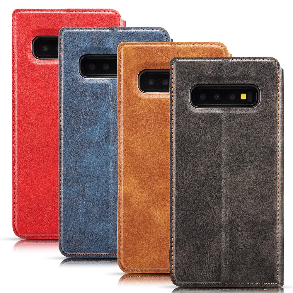 Роскошный кожаный чехол-книжка с магнитным бумажником для samsung Galaxy S10, S9, S8 Plus, S10, 5G, S10E, S7 Edge, 360, полная защита, чехол с подставкой