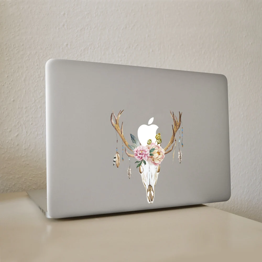 Виниловая наклейка с рогами в индийском стиле для ноутбука наклейки DIY Macbook Pro Air 11