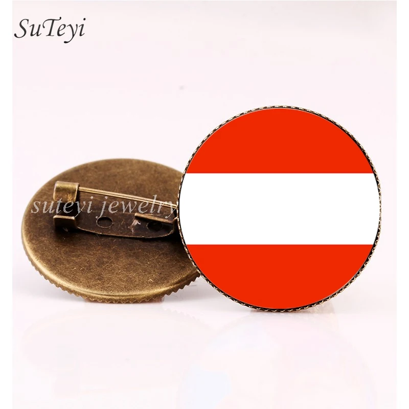 SUTEYI хит продаж Значки для значков в виде брошь булавка флага из стекла и