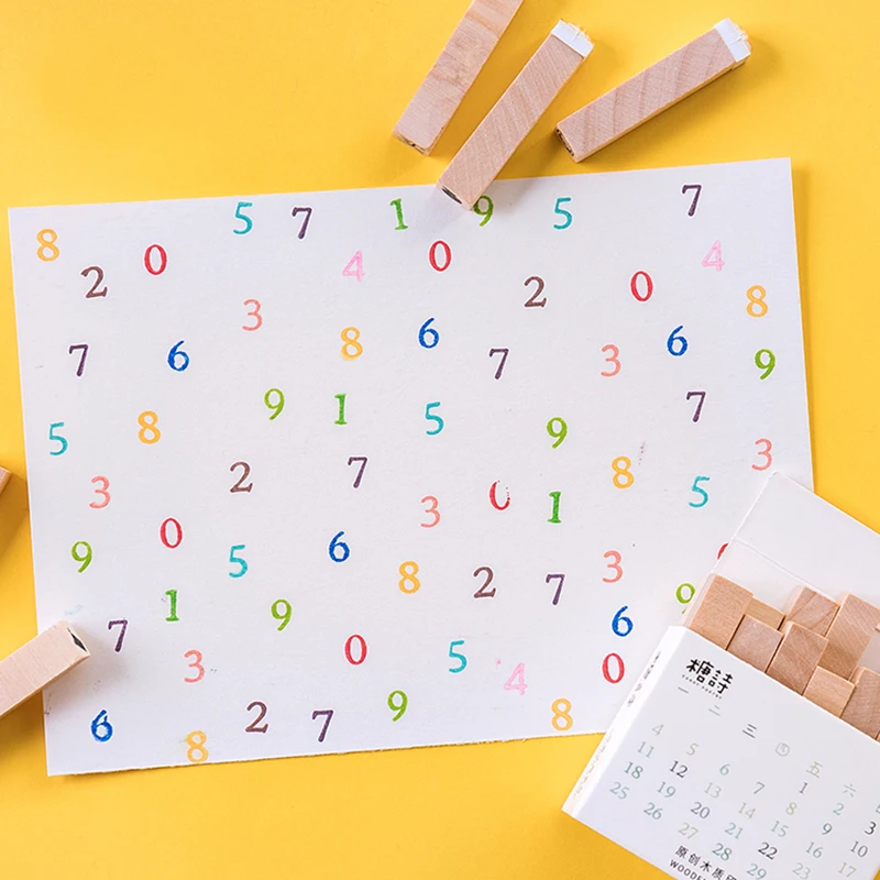 12 шт./коркор. цифровой животный базовый Графический штамп DIY деревянные и