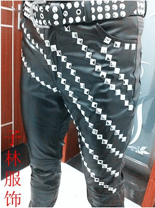 Новые мужские брендовые модные кожаные брюки больших размеров для ночного клуба