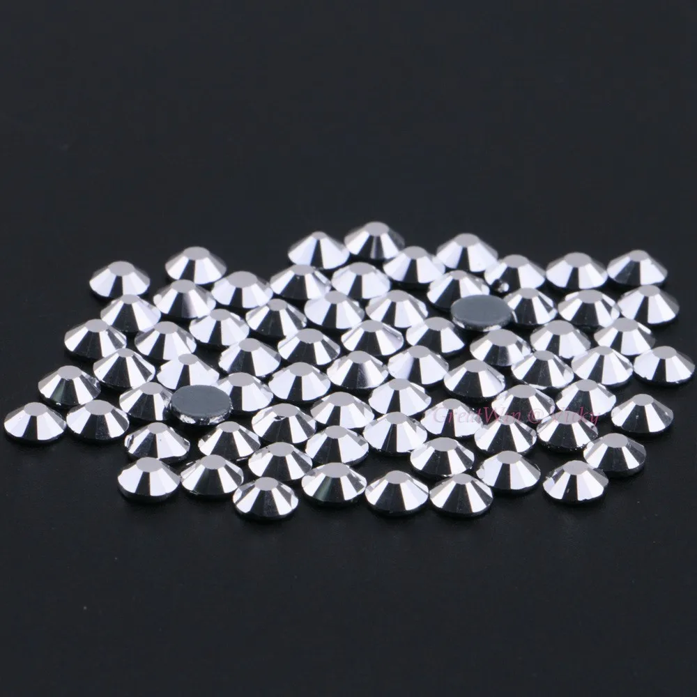 Высшее качество! Стразы горячей фиксации Mine Silver SS6 SS10 SS16 SS20 SS30 стразы с плоской