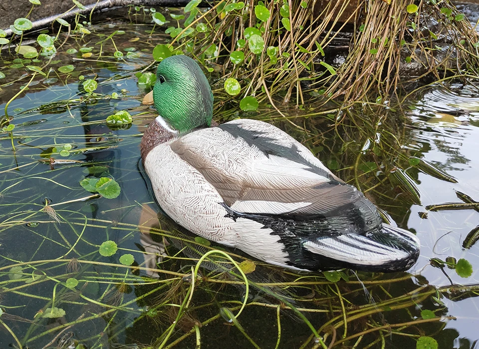 14 в Mallard с короткой головкой Дрейк утка приманки Манки для охоты на уток 3D PE открытый резиновая уточка 1 шт. украшение для бассейна сада