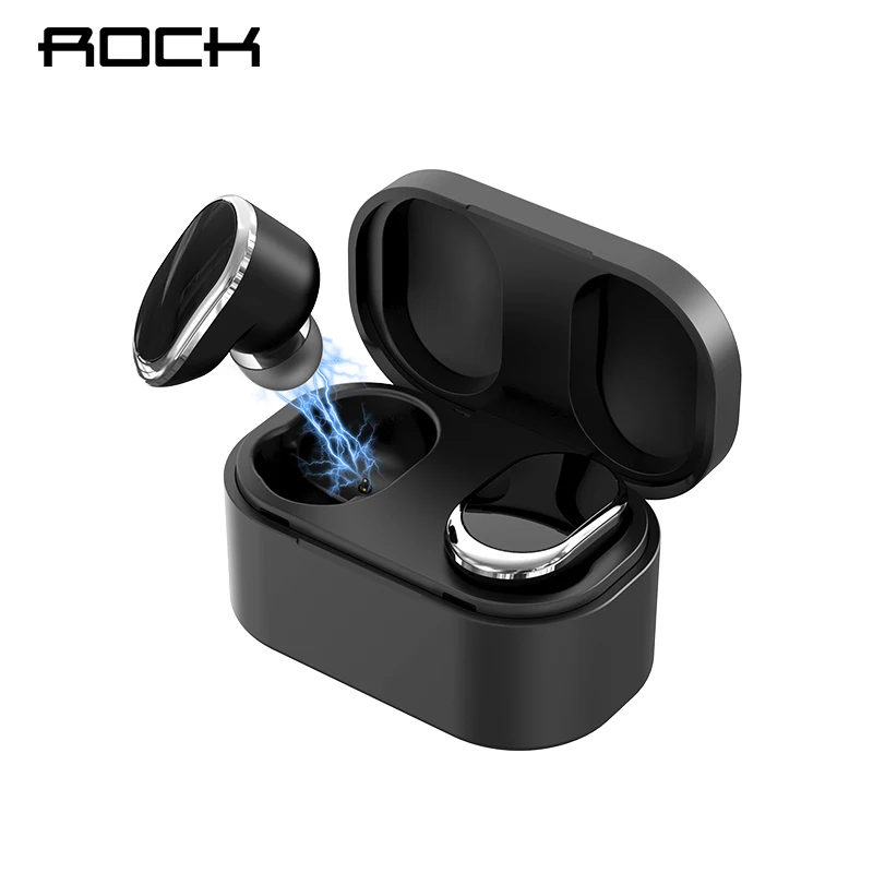 Беспроводные bluetooth наушники ROCK TWS с зарядным устройством Bluetooth 5 0 мини