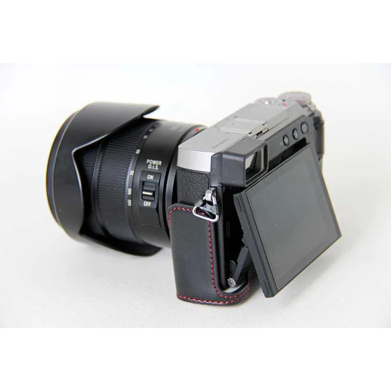 Чехол из искусственной кожи с полукорпусом сумка для камеры чехол Panasonic Lumix DMC-GX80