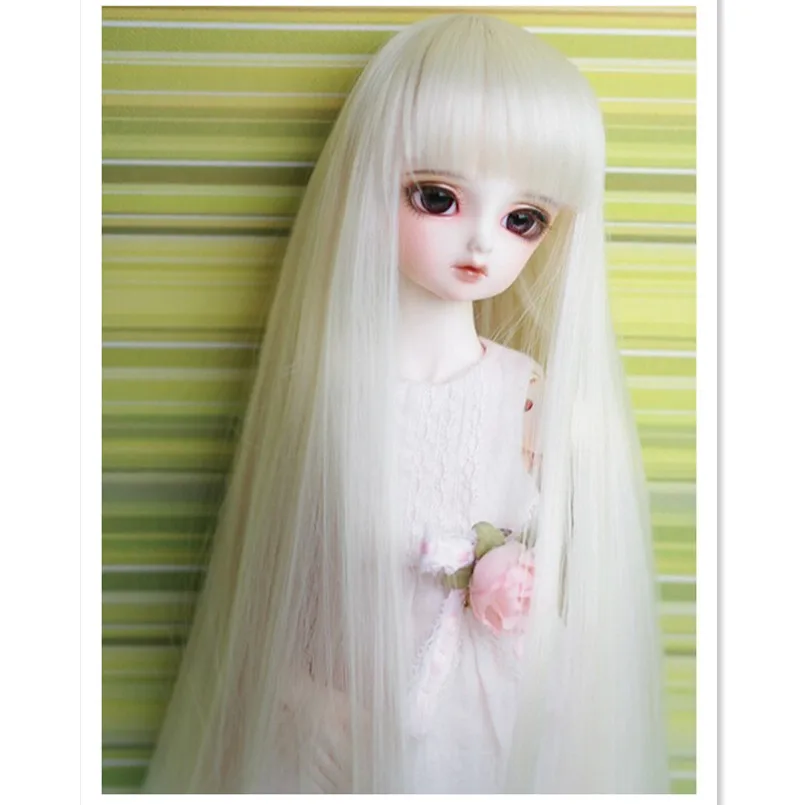 (17 5-19 см) 1/4 BJD аксессуары для кукол высокотемпературные Длинные прямые парики |