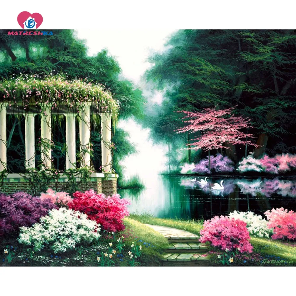 Алмазная вышивка Пейзаж Природа картина стразы бриллиантами ручная живопись