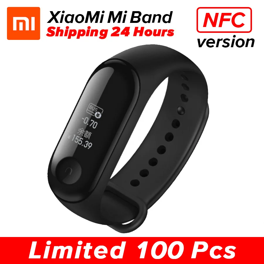 В наличии Xiao mi Band 3 NFC band фитнес трекер монитор сердечного ритма 0 78 ''OLED дисплей