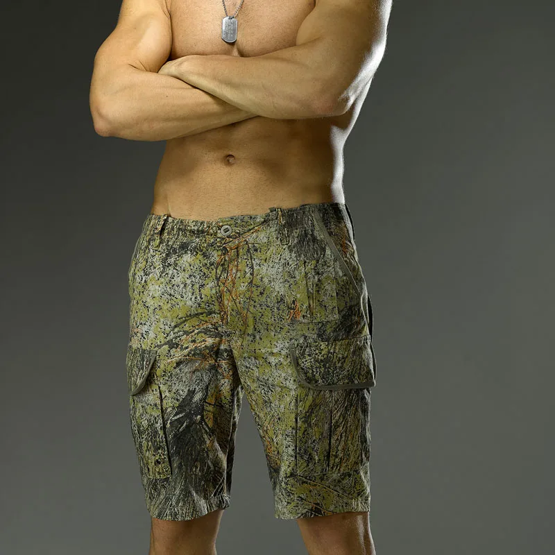 Bionic камуфляжные военные шорты до колена тактические короткие брюки для