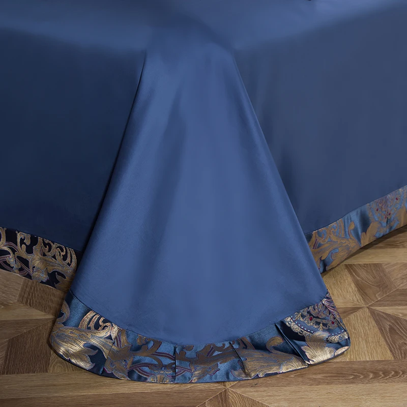 Комплект постельного белья из мягкого шелка с вышивкой 4/6/9 шт. | Дом и сад