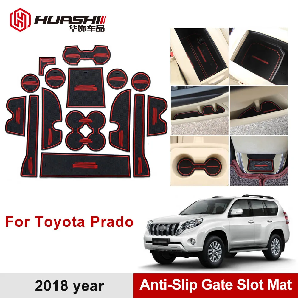 Противоскользящий резиновый коврик для ворот Toyota Prado 2010 2011 2012 2013 2014 2015 2016 2017 2018