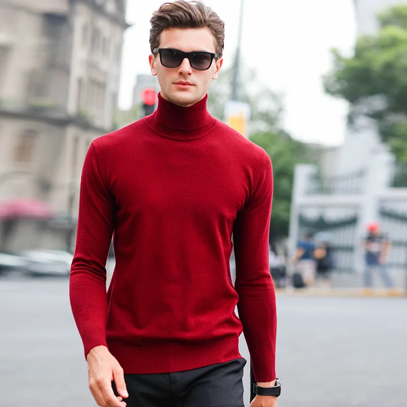 2016 Новый брендовый мужской шерстяной свитер осенне зимний толстый трикотажный