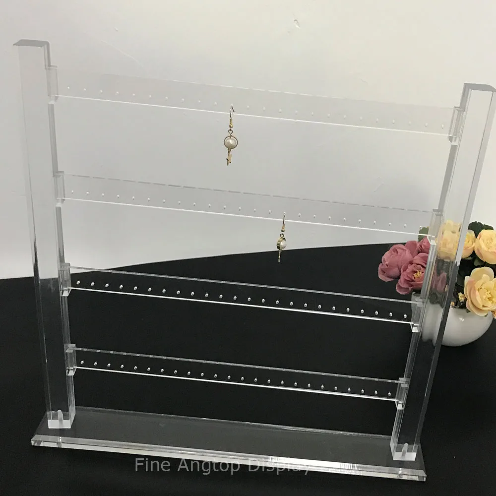 Акриловая прозрачная подставка для сережек гвоздиков|show rack|earring display standearring |
