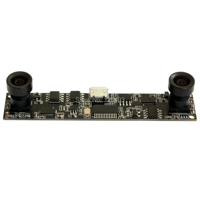 ELP промышленный 720P HD CMOS OV9712 120 градусов двойной объектив широкоугольный USB модуль