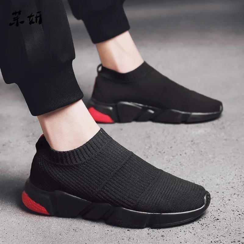 Thin Shoes Summer Breathable For Men Sneaker Teen Casual Without Lace Trend 2019 Fashion Socks Tenis Masculino |