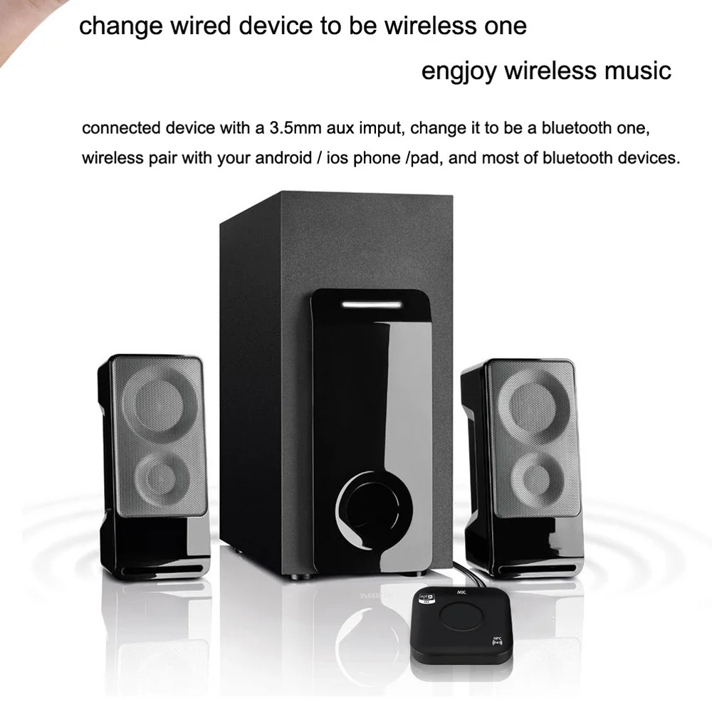 DISOUR CSR NFC Bluetooth приемник V4.2 3,5 мм разъем Bluetooth адаптер APTX HIFI стерео музыка беспроводной адаптер приемник для автомобиля Комплект