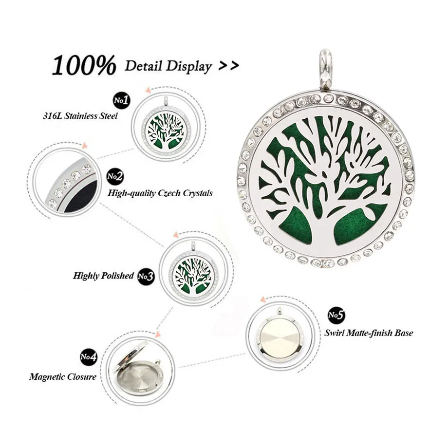 Медальон с рассеивателем улыбающегося 30 мм магнитный кулон из нержавеющей стали