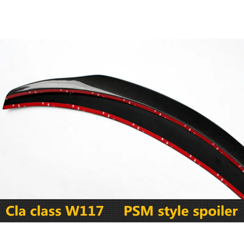 Для Mercedes C117 W117 CLA 4-дверный Fastback Coupe 2014-present PSM стиль задний спойлер из углеродного