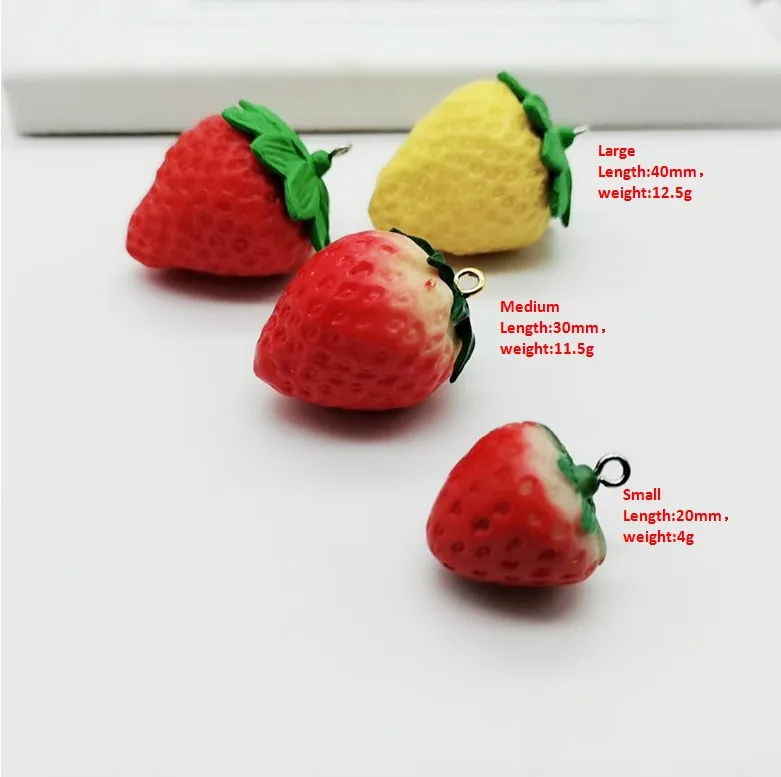 Мило ПВХ моделирование клубника серьги аксессуар брелок кулон ручной работы DIY
