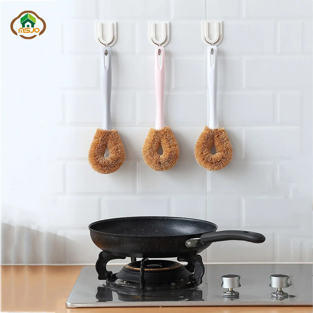 MSJO Кухня щетка для очистки натуральный кокос посуды очиститель коричневый