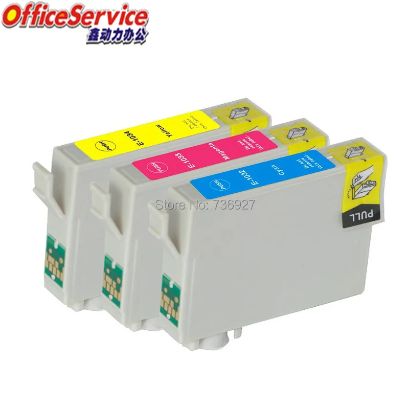 Совместимый чернильный картридж T1031 T1032 T1033 T1034 для принтера Epson Stylus office T40W TX550W TX600FW