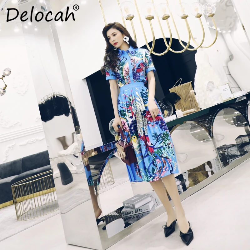 Женский комплект из двух предметов Delocah подиумный дизайнерский с юбкой коротким