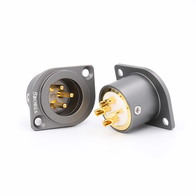 Шасси Виборг 4 шт. CF201G + CM201G XLR штекер гнездо из чистой меди с золотым покрытием