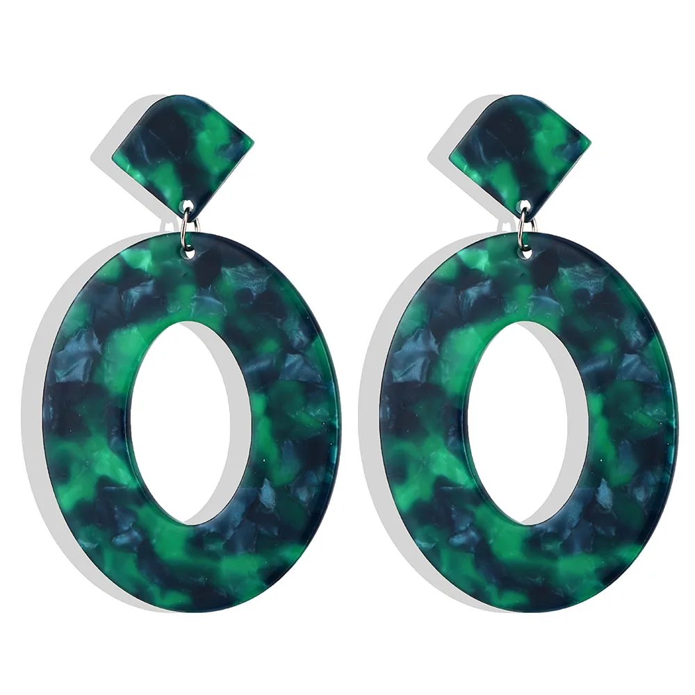 Богемные серьги FNIO для женщин винтажные акриловые с леопардовым