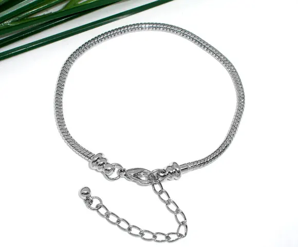 DoreenBeads 4 шт серебряный цвет Омаров застежка змея цепи браслеты подходят