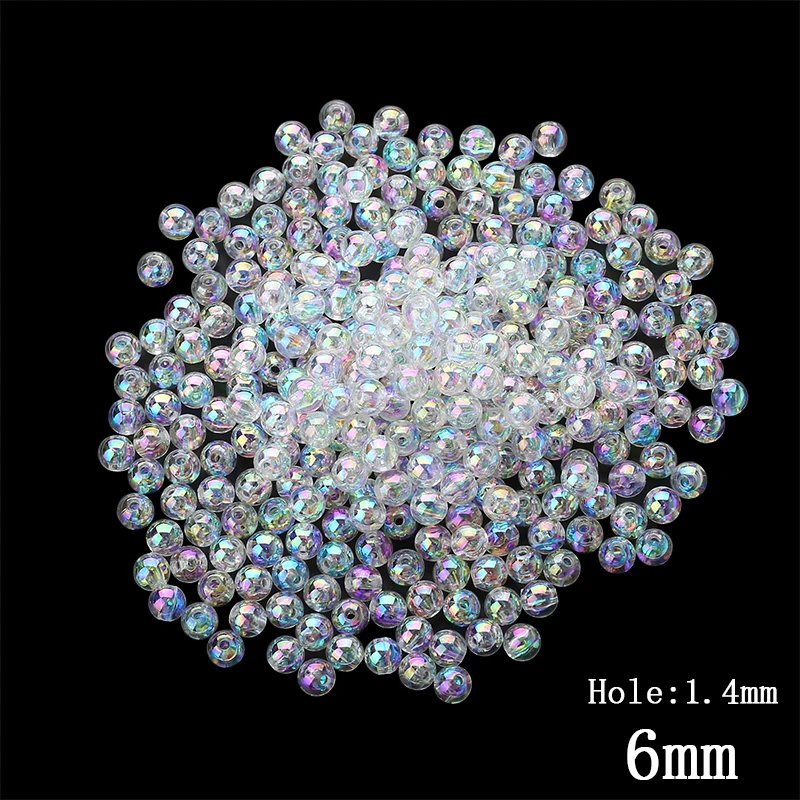 Горячая Распродажа 6 мм 200 шт./лот акриловые бусины очаровательные свободные