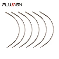 plussign hot sell 12pcslot c shape curved needles with smooth surface wig making crochet braids ventilating hair weaving needle