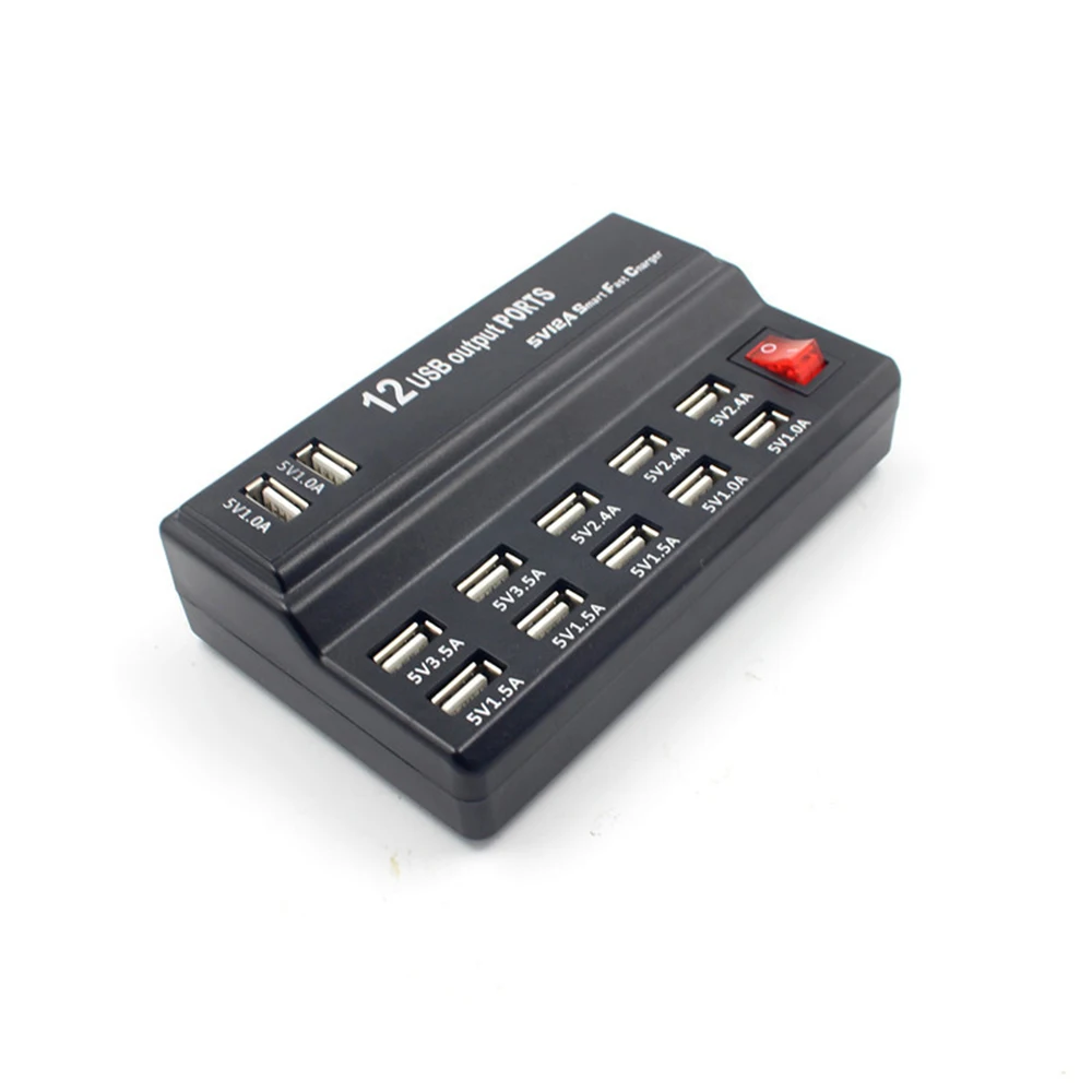 10/12 портов USB умная электростанция концентратор Быстрая зарядка настенное