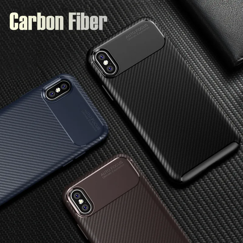 Модный мягкий чехол из углеродного волокна для iphone 6 plus 6s 7 8 8plus X XR XS Max телефона
