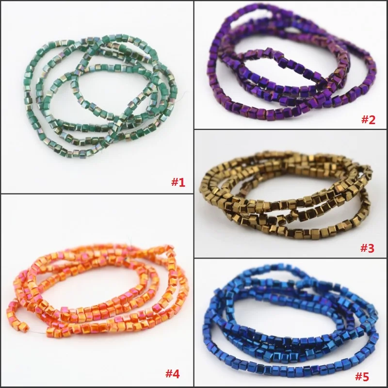 Оптовая продажа 2 мм кубические квадратные ювелирные изделия сделай сам