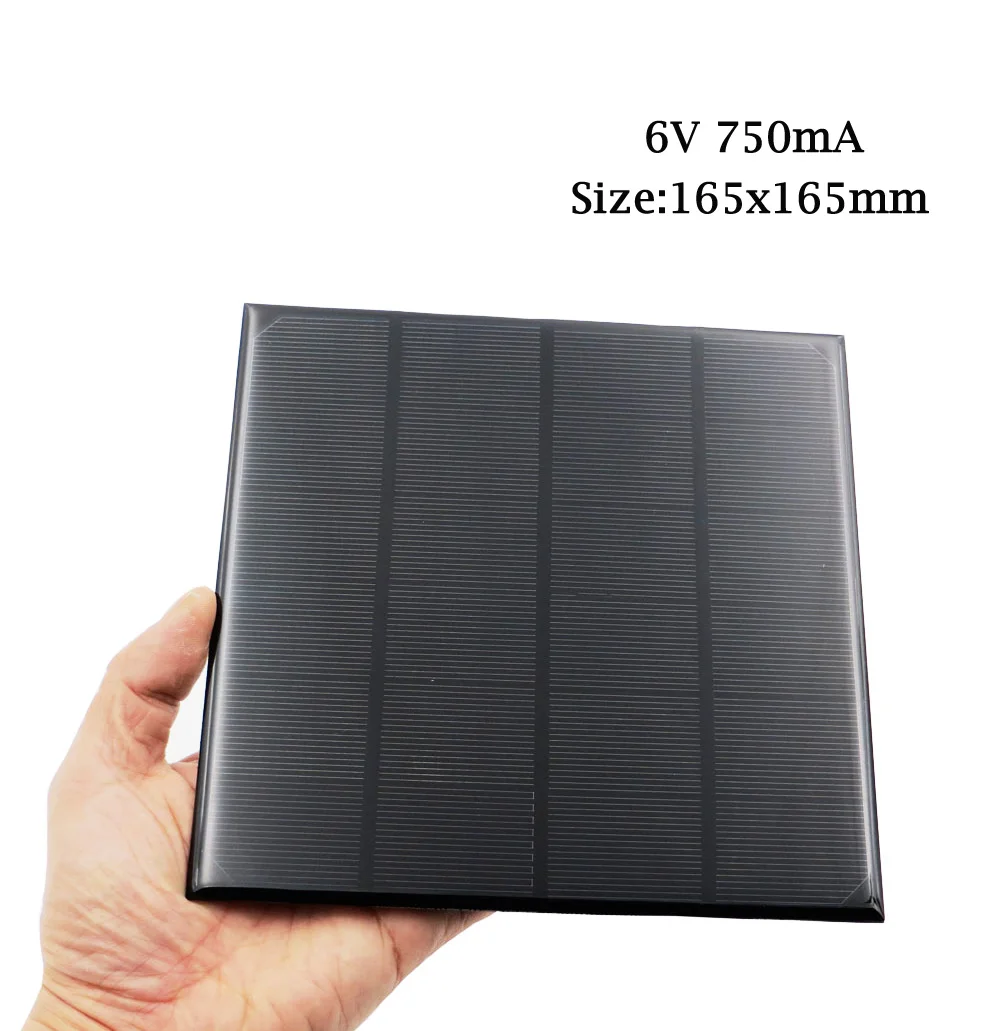 DC Панели солнечные солнечных батарей 6V 100mA 167mA 183mA 333mA 500mA 583mA 750mA элемент для солнечной батареи для мобильного телефона портативное зарядное устройство