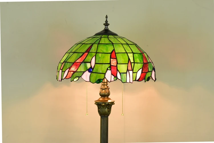 Европейский Тиффани цвет стекло зеленый гостиная столовая спальня декоративный напольный светильник бар освещение