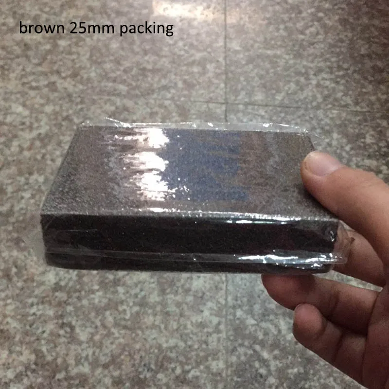 brown 25mm packing Чистый хлопок 1 шт. губка волшебный горшок для мытья окон щетка для удаления наждачной губки для удаления ржавчины кухонные принадлежности - Цвет: brown 25mm packing