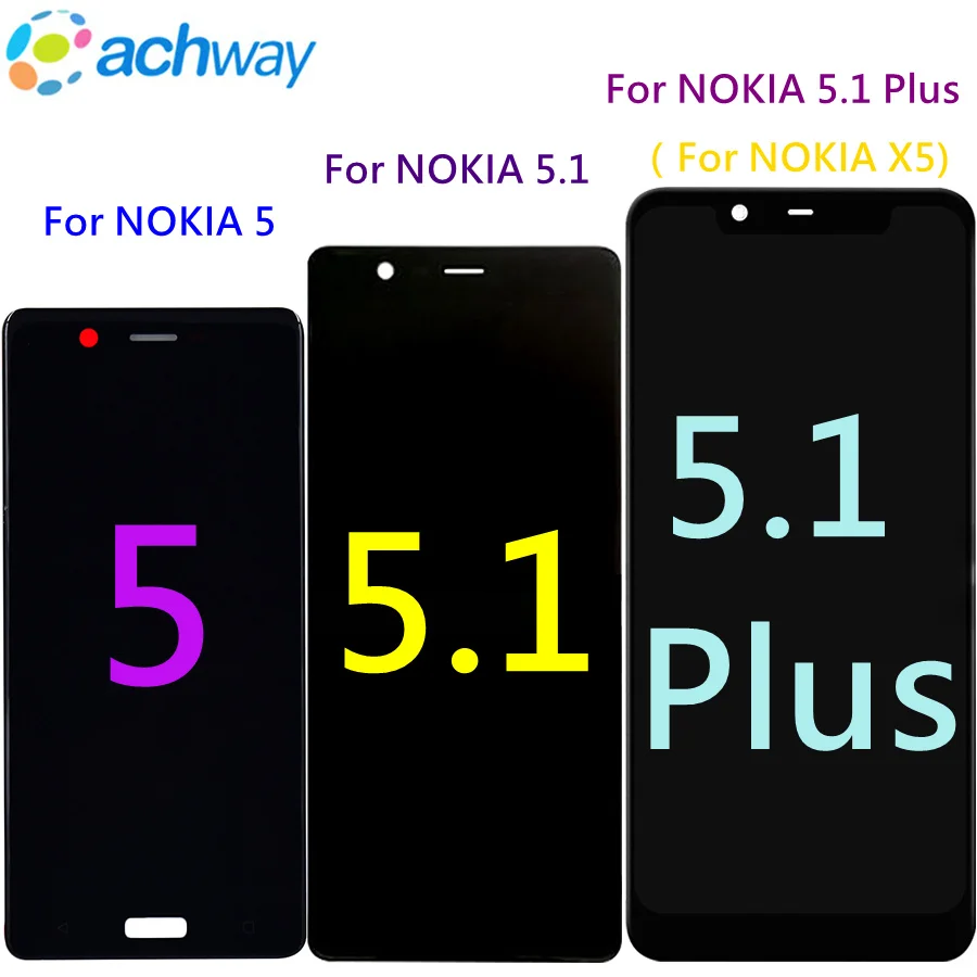 ЖК дисплей с сенсорным экраном и дигитайзером для Nokia 5 N5 1 Plus экран X5 замена