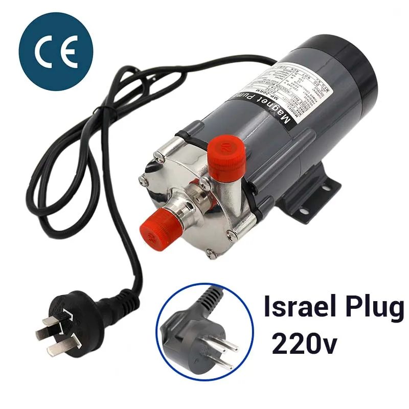 220V Israel 304 Магнитный насос с головкой из нержавеющей стали 32 Вт MP-20RM доморощенного пива и вина, высокотемпературный насос 140с - Цвет: 220V Israel