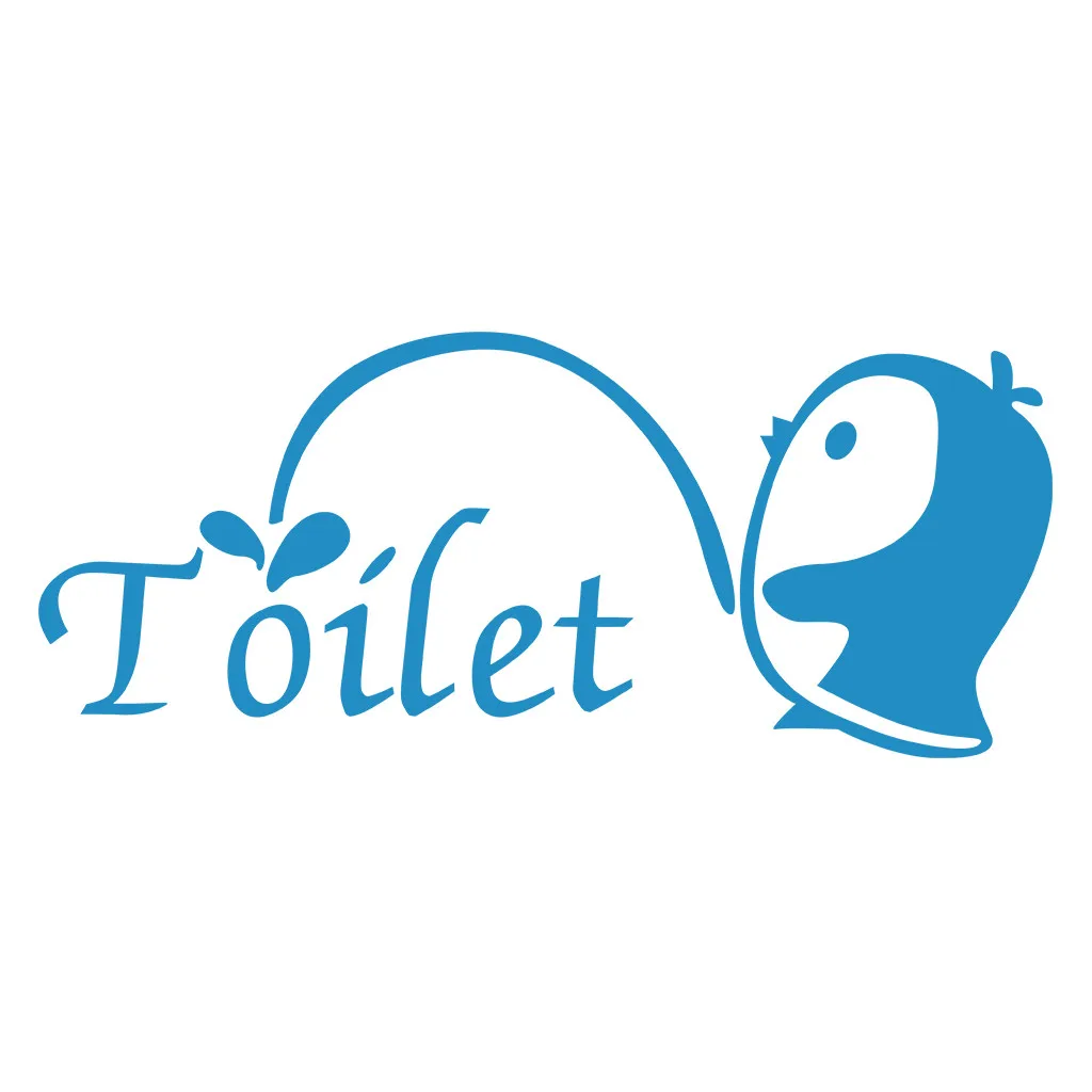 Cute Penguin Urinal Toilet Sticker PVC moisture-proof Bathroom Decoration Home Cartoon Applique Creative Wall | Дом и сад