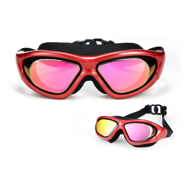 Очки для плавания при близорукости мужчин и женщин противотуманные силиконовые
