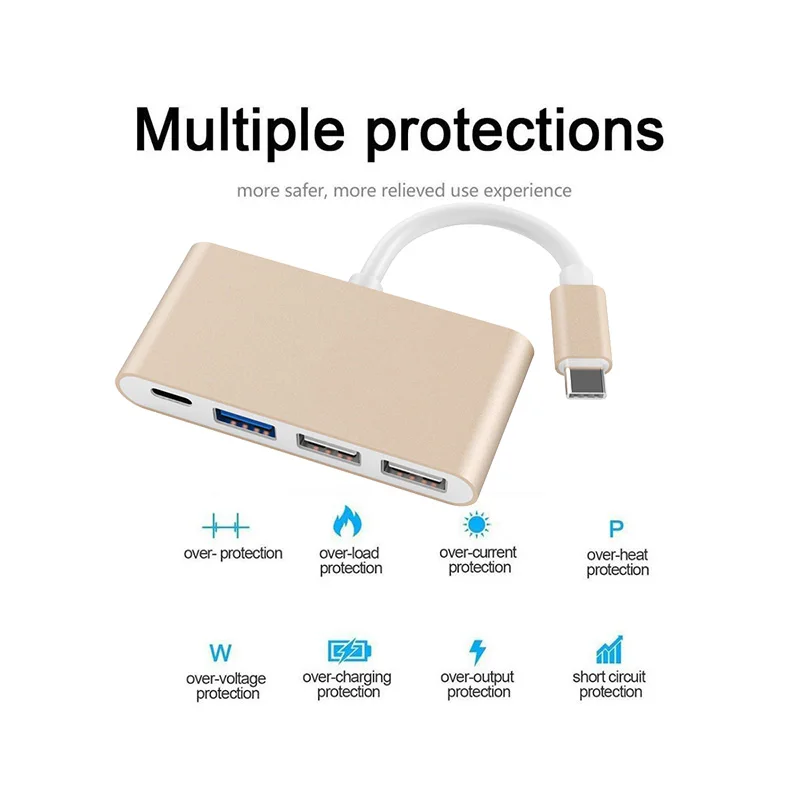 Usb-хаб с адаптером питания новейший мульти-порт s Usb 3 1 Тип C USB-C адаптер донгл