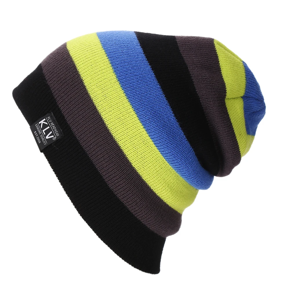 Women Men Fashion Rainbow Beanie Hat Knitted Winter Warm Ski Sports Cap | Аксессуары для одежды